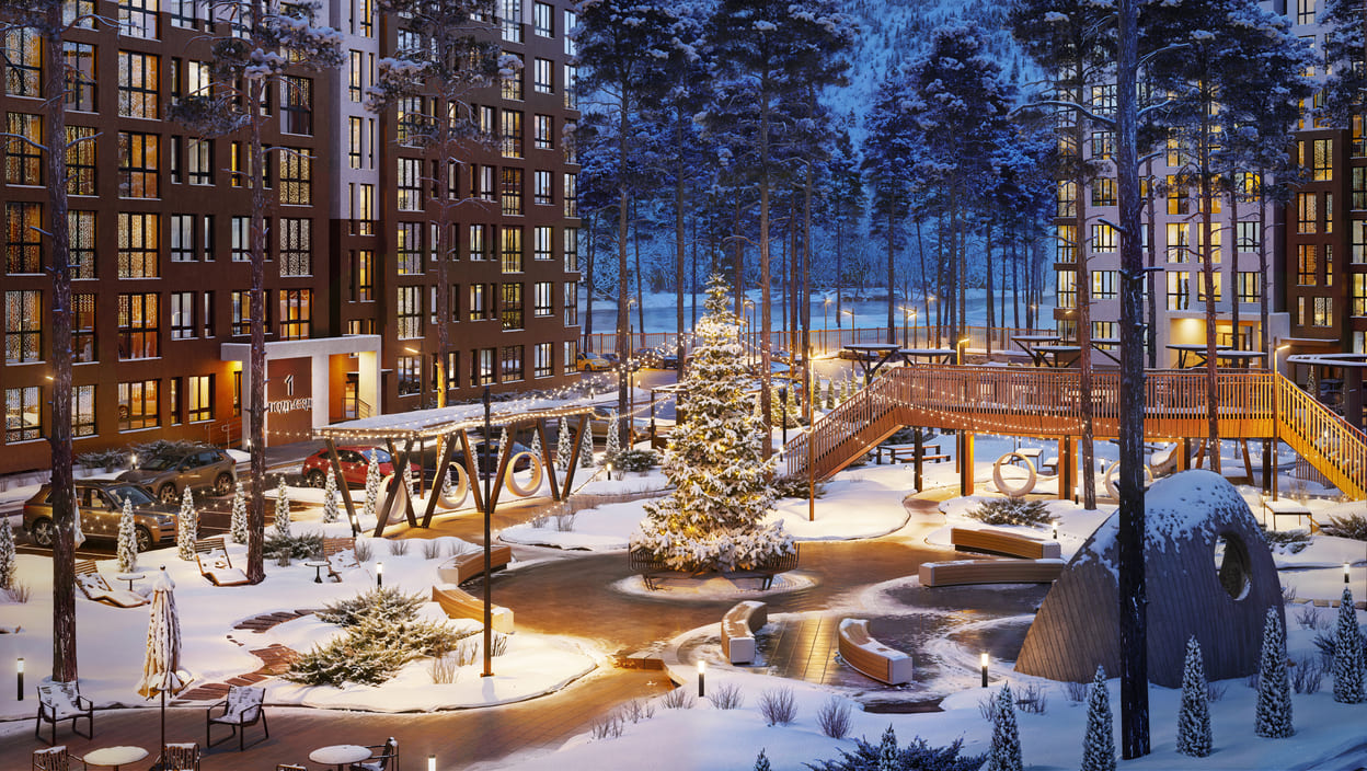 Фото ЖК «Горы здесь» снаружи 3