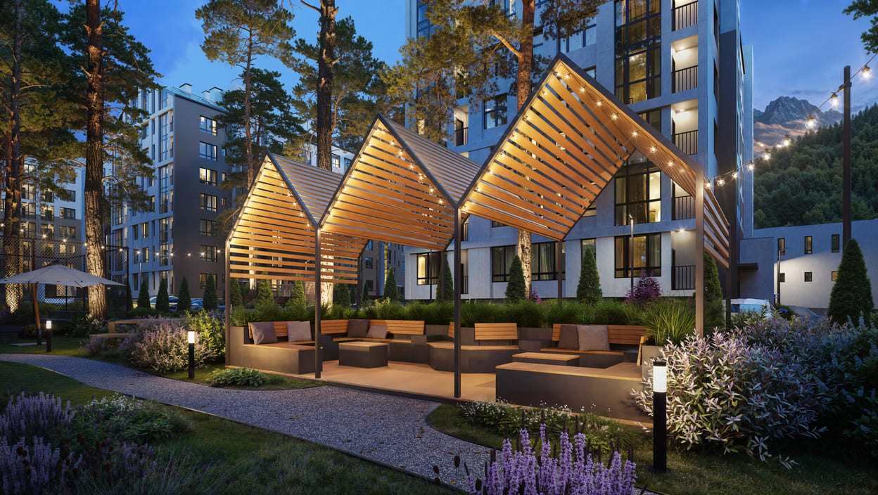 Фото ЖК «Горы здесь» снаружи 4